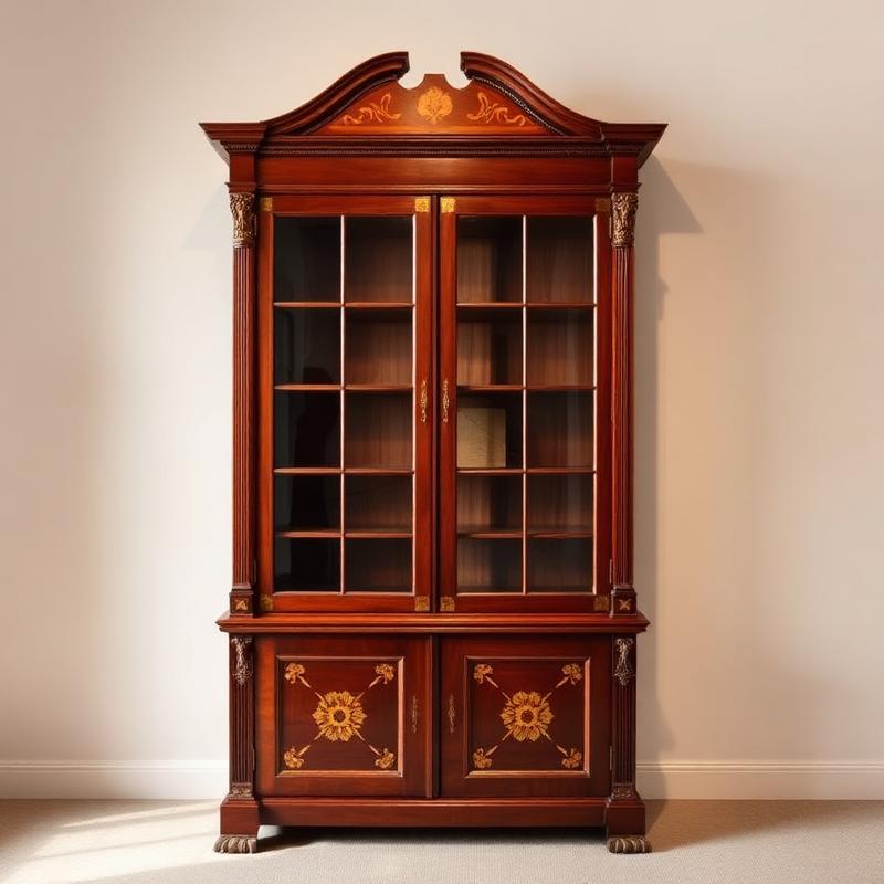 Bloem mahonie Empire boekenkast